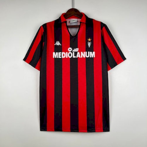 Retro AC Mailand Heim Fußballtrikots 1989