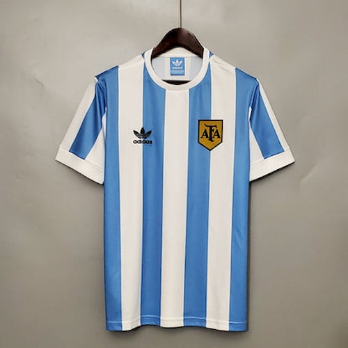 Retro Argentinien 1978 Heim Fußballtrikots