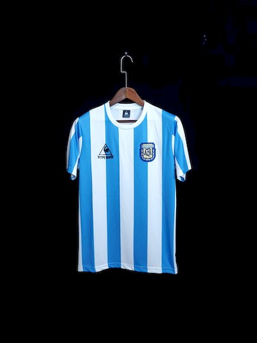 Retro Argentinien 1986 Heim Fußballtrikots