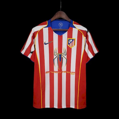 Retro Atletico Madrid 04-05 Heim Fußballtrikots