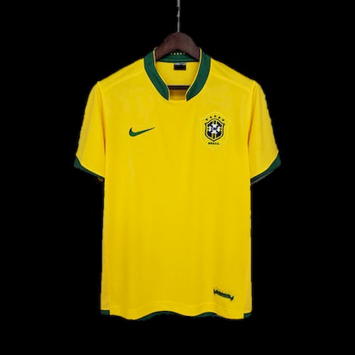 Retro Brasilien 2006 Heim Fußballtrikots