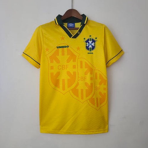 Retro Brasilien 93-94 Heim Fußballtrikots