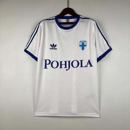 Retro Finnland 1982 Heim Fußballtrikots