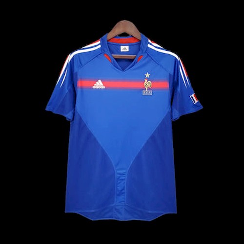 Retro Frankreich 2004 Heim Fußballtrikots