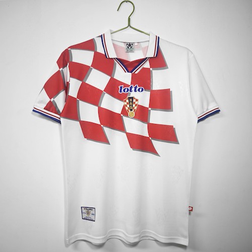 Retro Kroatien 1998 Heim Fußballtrikots