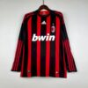 Retro Langarm AC Mailand 08 09 Heim Fußballtrikots
