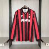 Retro Langarm AC Mailand 1993 94 Heim Fußballtrikots