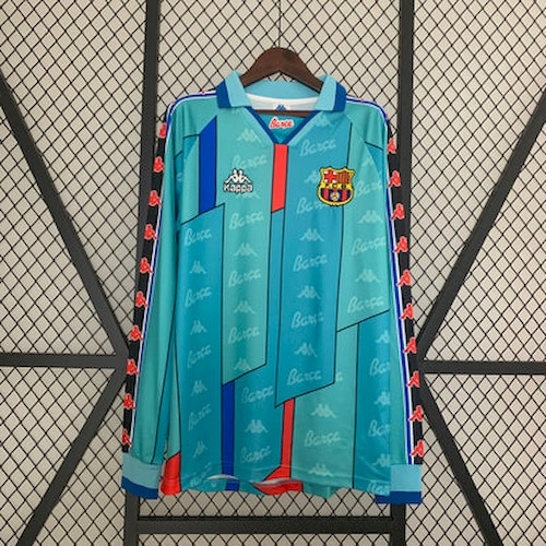 Retro Langarm Barcelona 96-97 Auswärts Fußballtrikots