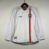 Retro Langarm England 2002 Heim Fußballtrikots