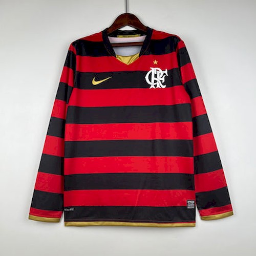Retro Langarm Flamengo 08-09 Fußballtrikots