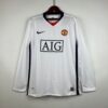 Retro Langarm M U 07 08 Weiß Fußballtrikots