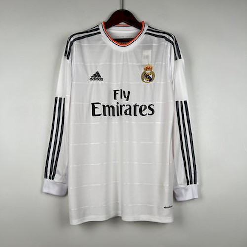 Retro Langarm Real Madrid 13-14 Heim Fußballtrikots