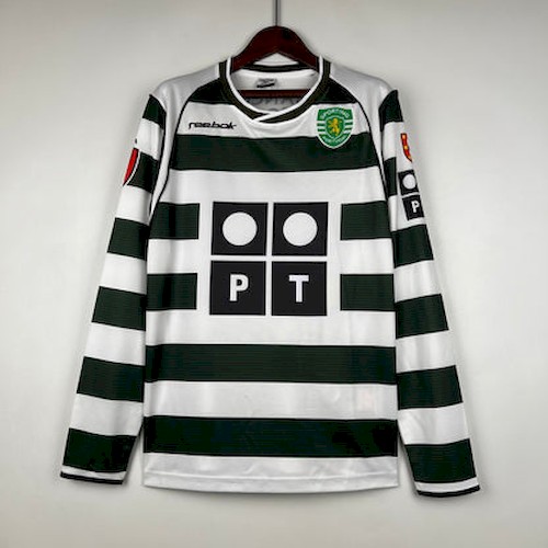 Retro Langarm Sporting Lisbon Fußballtrikots