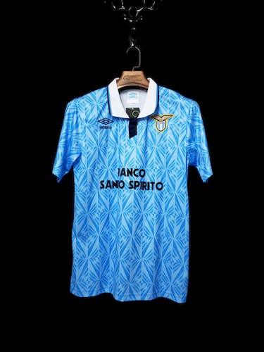 Retro Lazio 1991-92 Heim Fußballtrikots