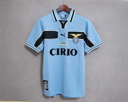 Retro Lazio 98-99 Heim Fußballtrikots