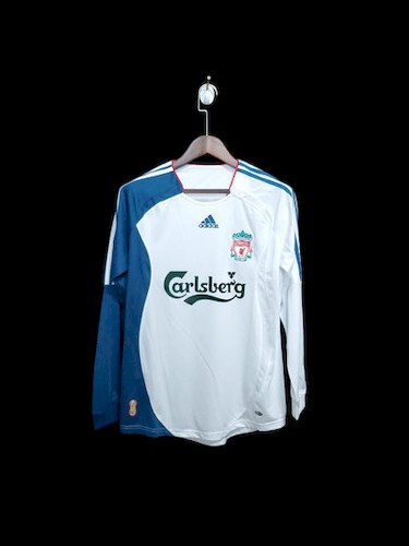 Retro Liverpool 06-07 Auswärts Fußballtrikots Langarm