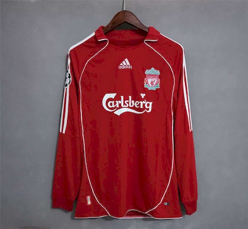 Retro Liverpool 06-07 Langarm Fußballtrikots