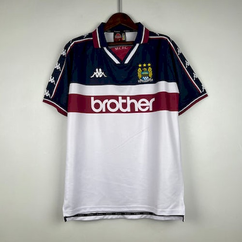 Retro Manchester City 97-98 Auswärts Fußballtrikots 2