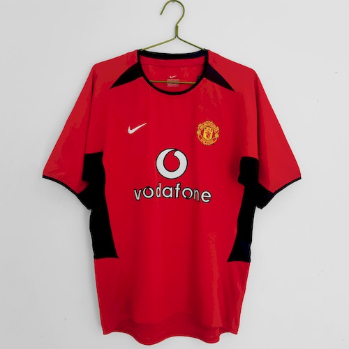 Retro Manchester United 02-04 Heim Fußballtrikots