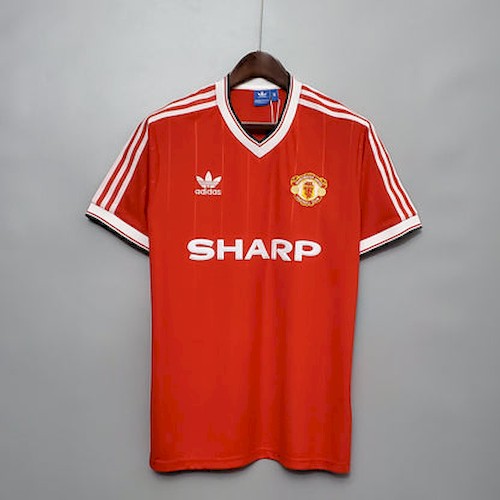 Retro Manchester United 83-84 Heim Fußballtrikots