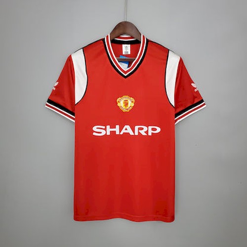 Retro Manchester United 85-86 Heim Fußballtrikots
