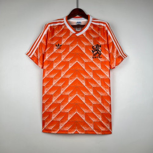 Retro Niederlande 1988 Langarm Fußballtrikots