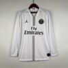 Retro PSG 18 19 Langarm Schwarz Fußballtrikots