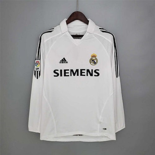 Retro Real Madrid 05-06 Heim Fußballtrikots Langarm