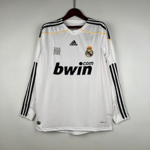 Retro Real Madrid 09-10 Langarm Heim Fußballtrikots