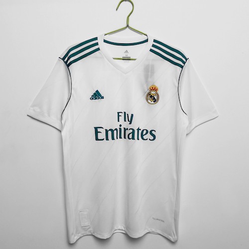 Retro Real Madrid 17-18 Heim Fußballtrikots