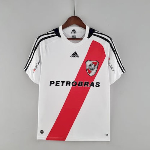 Retro River Plate 09-10 Heim Fußballtrikots