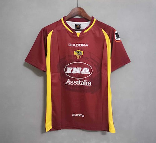 Retro Roma 97-98 Heim Fußballtrikots