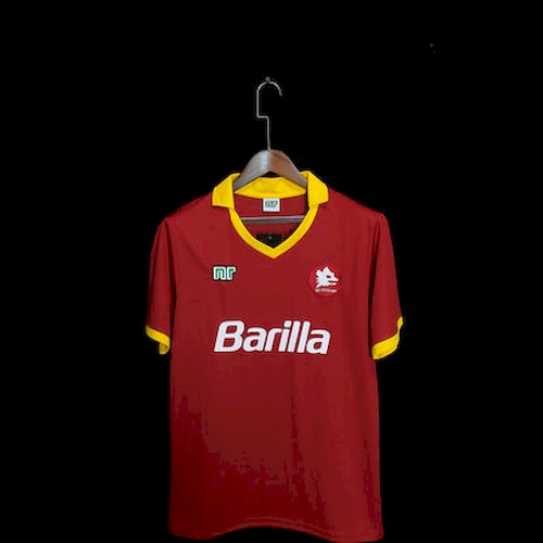 Retro Roma Heim Fußballtrikots 89-90