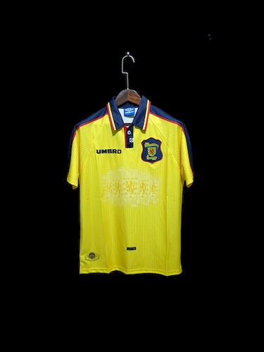 Retro Schottland Auswärts Fußballtrikots Yellow 1996-1998