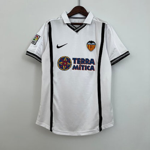 Retro Valencia 00-01 Heim Fußballtrikots