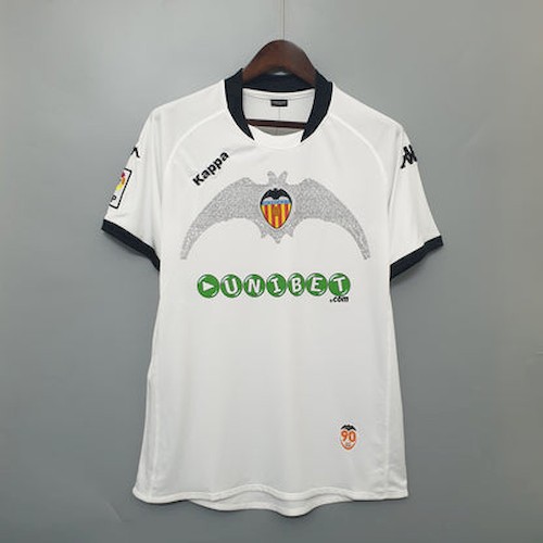 Retro Valencia 09-10 Heim Fußballtrikots