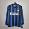 Retro long sleeved 10 11 Inter Mailand Heim Fußballtrikots
