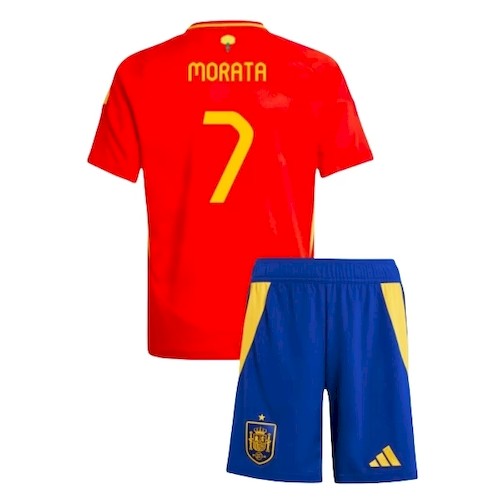 Spanien Morata 7 Heim Kinder Trikotsatz 2024