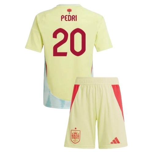 Spanien Pedri 20 Auswärts Kinder Trikotsatz 2024