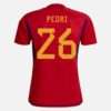 Spanien Pedri 26 Heimtrikot 2022 Fußballtrikots
