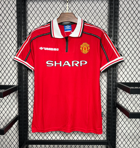 Manchester United Heim Retro Fußballtrikots 1999